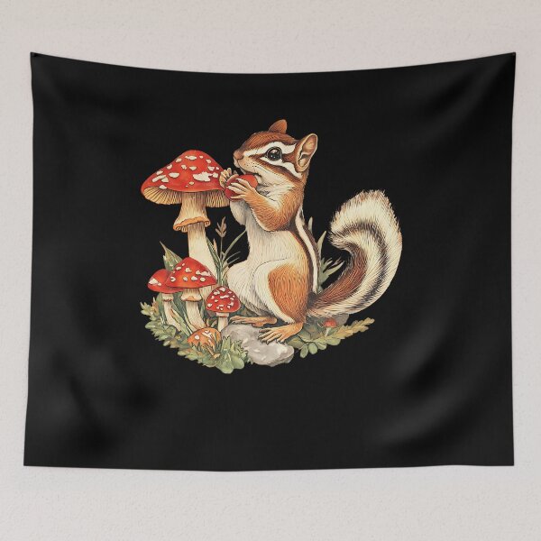 Item preview, Chipmunk Mushroom Nature Lover designed and sold by EarlineImogene.