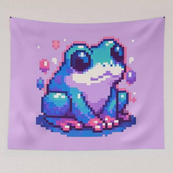 Item preview, Cute Jungle Frog Pixel Art  designed and sold by Vibrantpixel47.