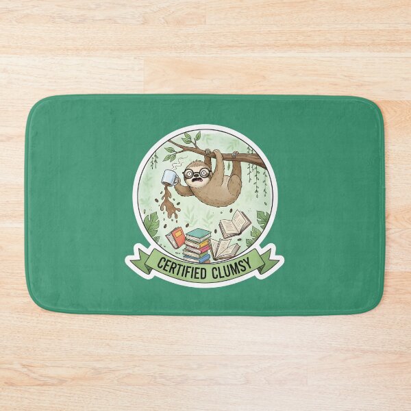 Item preview, Cute Clumsy Sloth Spilling Coffee Art designed and sold by Ekracreatives.