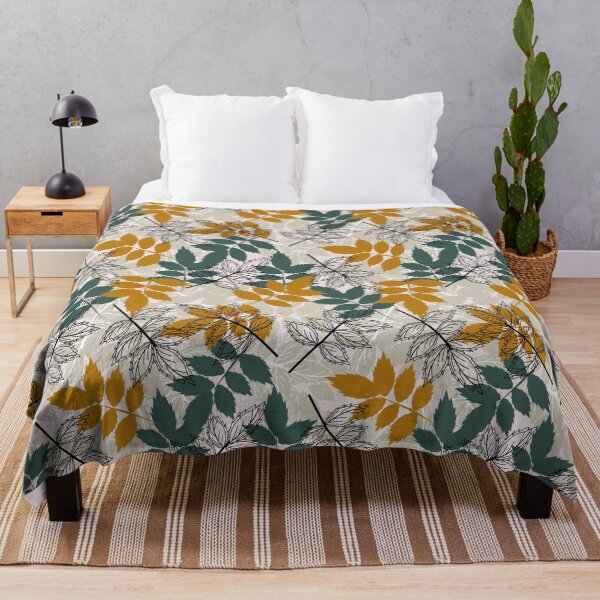 Item preview, Retro fall leaf on gray background designed and sold by Nonnipa.