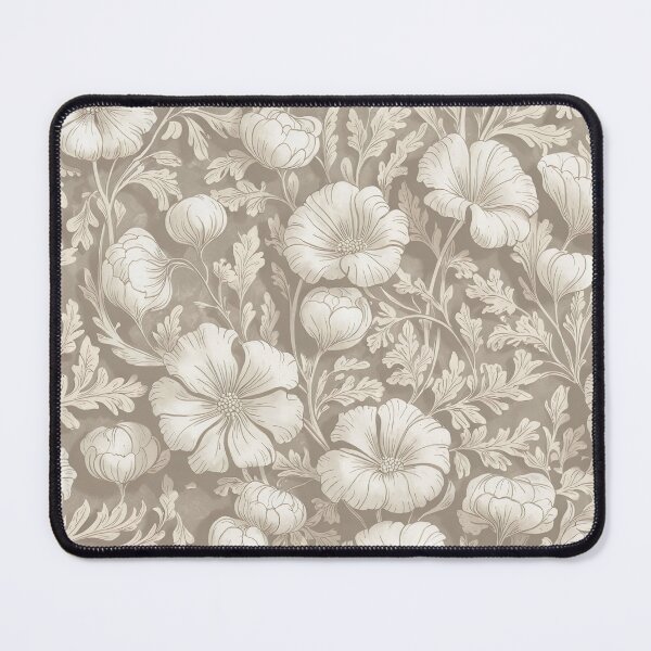 Item preview, William Morris Style Small Moody Ivory Blooms design designed and sold by Tamas Das.