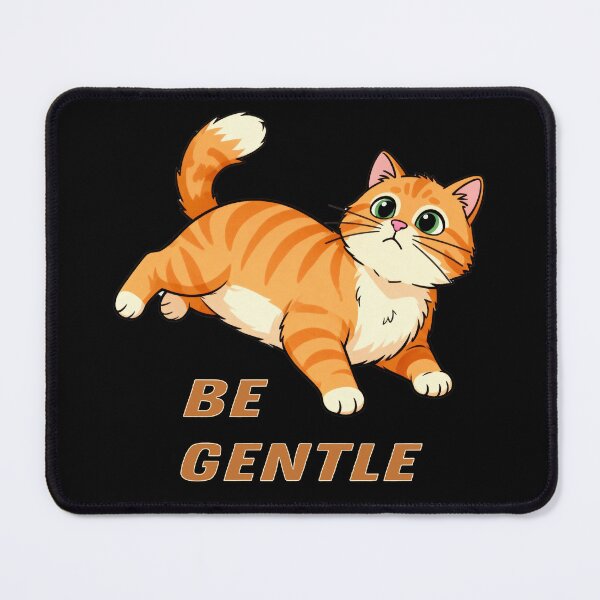 Item preview, BE GENTLE: The Adorable Ginger Cat Who’s Asking for a Little Kindness ? | Perfect for T-Shirts, Mugs & Stickers! designed and sold by SmartDesigner-.