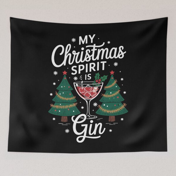 Item preview, My Christmas Spirit Is Gin Xmas designed and sold by LunaCrazeArt.