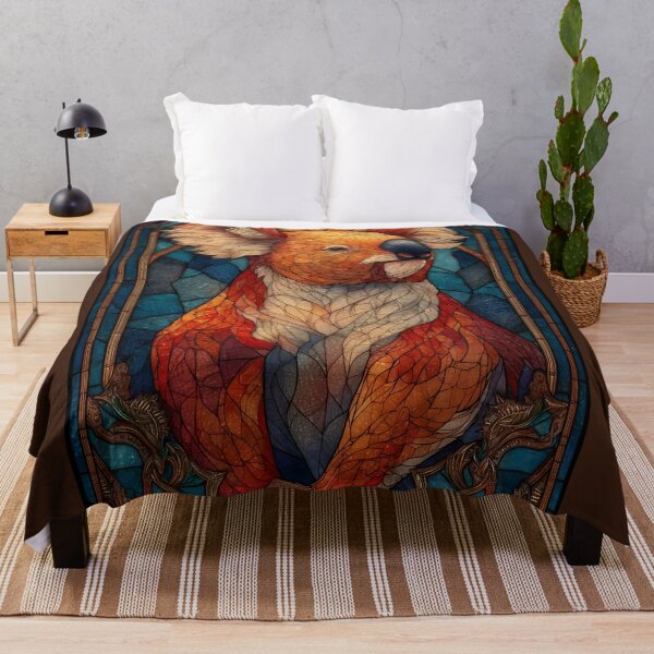 Item preview, Stained Glass Koala Art – Elegant Australian Wildlife Illustration designed and sold by ArgentoArt.