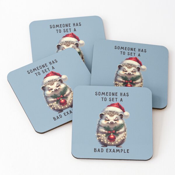 Item preview, Someone Has To Set A Bad Example Christmas Hedgehog -v2 designed and sold by SolaoLab.