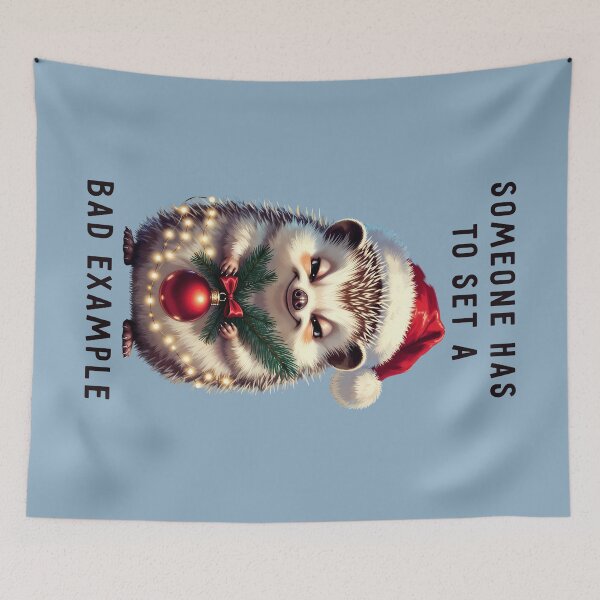 Item preview, Someone Has To Set A Bad Example Christmas Hedgehog -v2 designed and sold by SolaoLab.