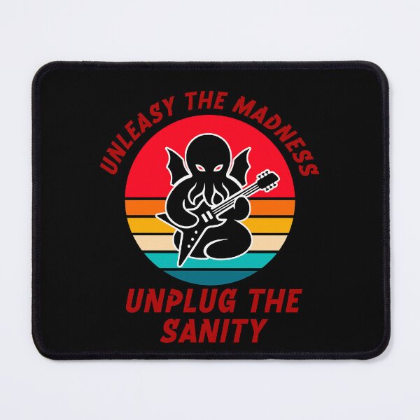Item preview, Unleash The Madness Unplug The Sanity – Cthulhu Rock Guitar Design designed and sold by SunsetReverie.