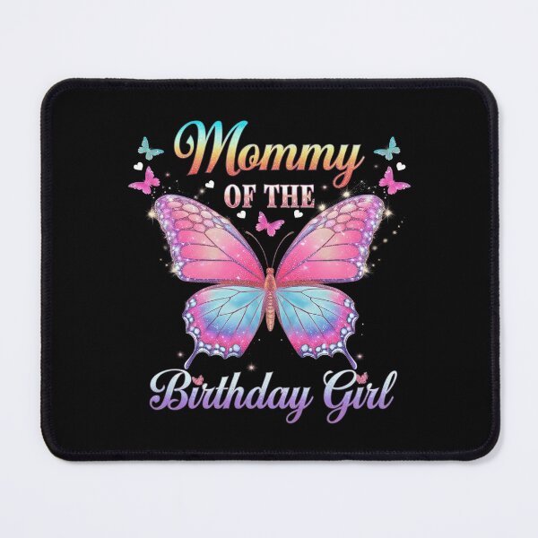 Item preview, Mommy of The Birthday for Girl Butterfly Matching Family  designed and sold by lilLilaBatArt.