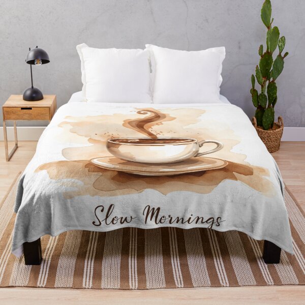 Item preview, Slow Mornings, Coffee Lover Sticker designed and sold by Moodune.