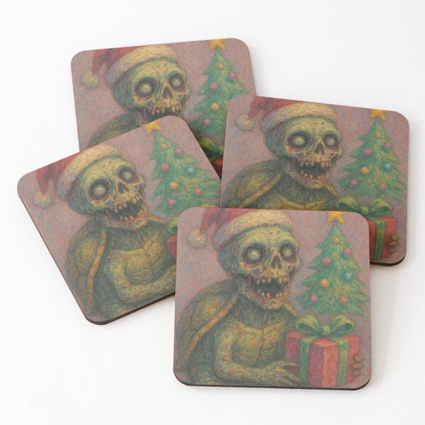 Item preview, creepy zombie turtle as Santa Claus designed and sold by Mauswohn.