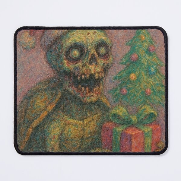 Item preview, creepy zombie turtle as Santa Claus designed and sold by Mauswohn.
