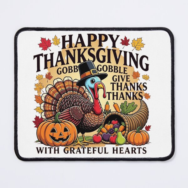 Item preview, "Gobble Til You Wobble Thanksgiving Turkey T-Shirt - Funny Fall Graphic Tee" designed and sold by Sushikidsntod.
