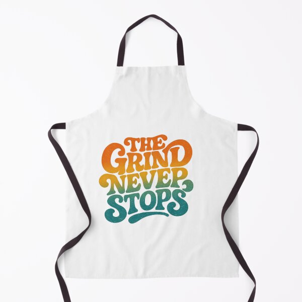 Item preview, Vintage Groovy Typography Motivational Quote The Grind Never Stops Retro Design designed and sold by matjaralbalad.