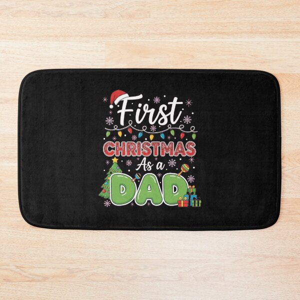 Item preview, "First Christmas as a Dad" Baby Rattle and Gifts Festive Print Design designed and sold by StarprintTees.