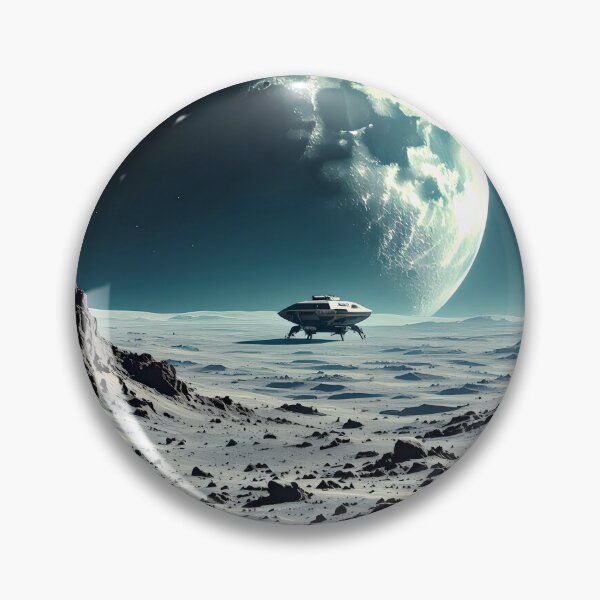 Item preview, Earth and Solitary Lunar Lander designed and sold by AnimalAirtistry.