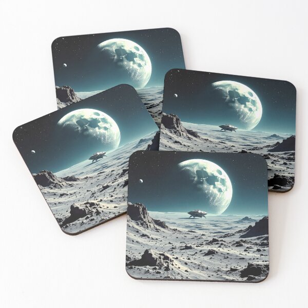Item preview, Earth and Solitary Lunar Lander designed and sold by AnimalAirtistry.