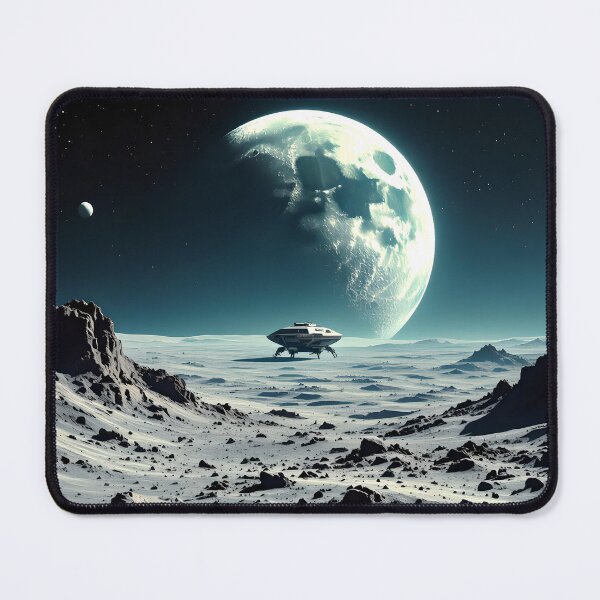 Item preview, Earth and Solitary Lunar Lander designed and sold by AnimalAirtistry.