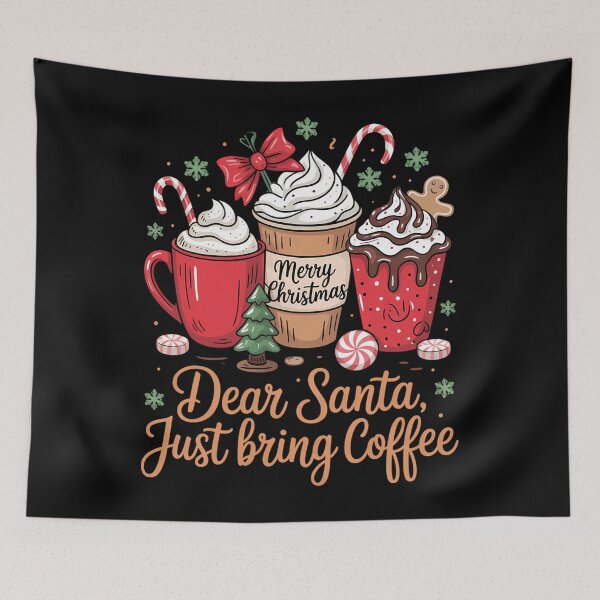 Item preview, Santa Just Bring Coffees Christmas Funny Coffees Lovers designed and sold by Turbotine.