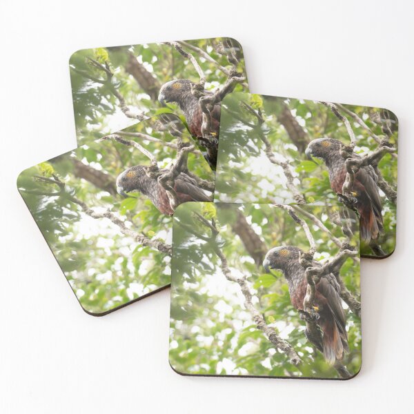 Item preview, Kākā parrot in green tree designed and sold by GivernyKate.