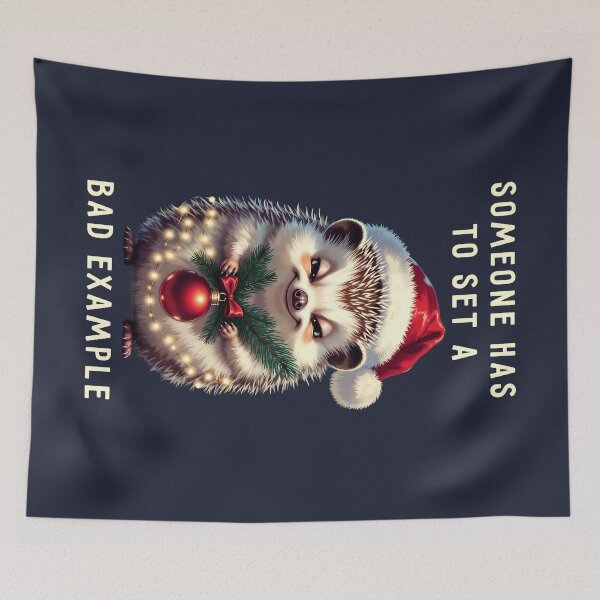 Item preview, Someone Has To Set A Bad Example Christmas Hedgehog -v1 designed and sold by SolaoLab.