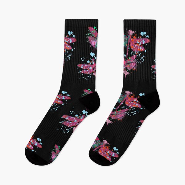 Item preview, Dragonfly Watercolor Effect Socks designed and sold by SOCKSbySBD.