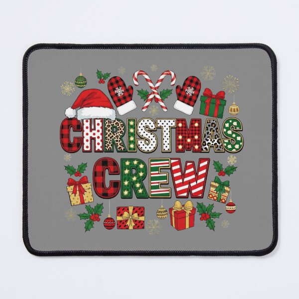 Item preview, Christmas Crew Buffalo Plaid Typography | Festive Holiday Lettering Design designed and sold by Lydatrend Fashion.