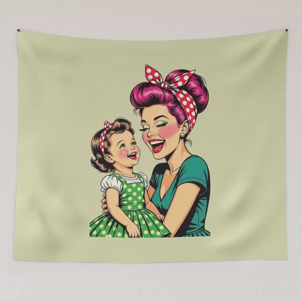Item preview, DYNAMIC DUO MOTHER AND DAUGHTER RETRO. designed and sold by METAPHORS-VI.