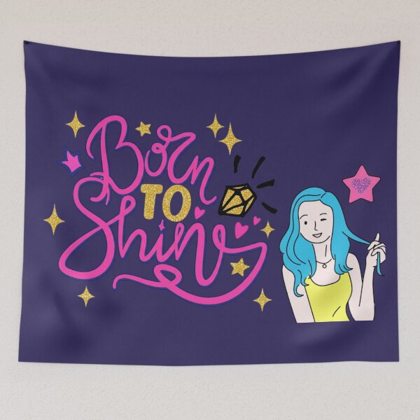Item preview, Born To Shine Motivational Girl Pop Art designed and sold by anandsiva2703.
