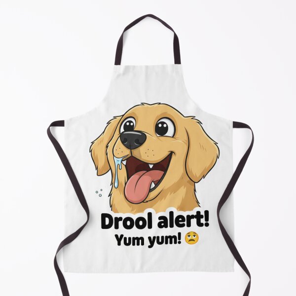 Item preview, Drool Alert: Yum Yum! (Funny Golden Retriever Dog Sticker) designed and sold by MiracleDroplet.
