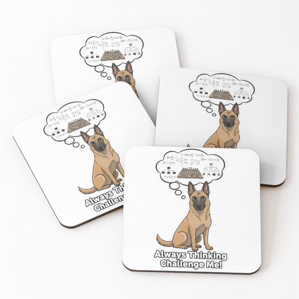 Item preview, Always Thinking Challenge Me! (Belgian Malinois Math Chess Design) designed and sold by MiracleDroplet.