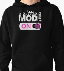 knitting mode on pink Pullover Hoodie