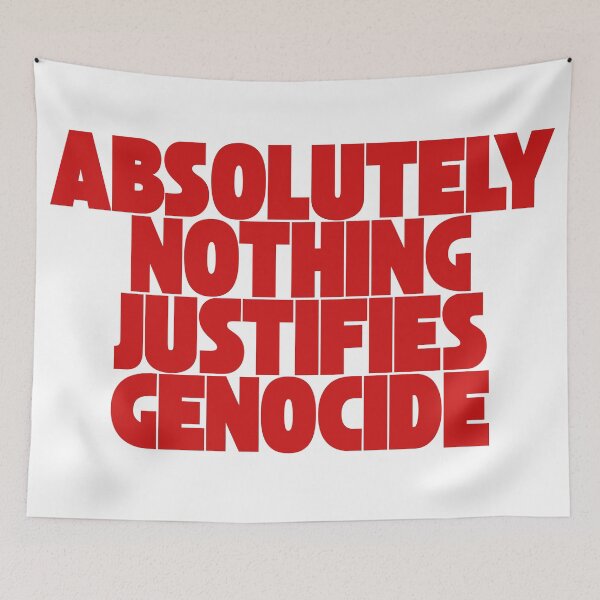 Item preview, nothing justifies genocide designed and sold by martysnotnaked.