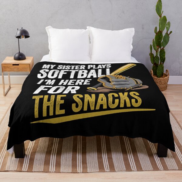 Item preview, Softball Sister T-Shirt – Gritty I'm Here for the Snacks Design designed and sold by LarryMBrown.
