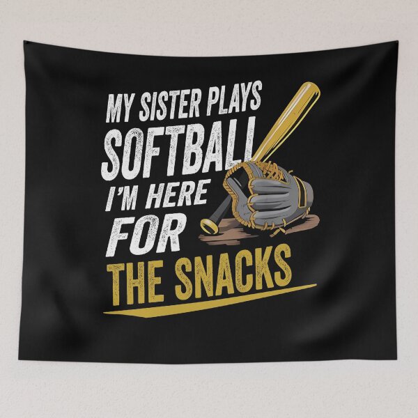 Item preview, Softball Sister T-Shirt – Gritty I'm Here for the Snacks Design designed and sold by LarryMBrown.