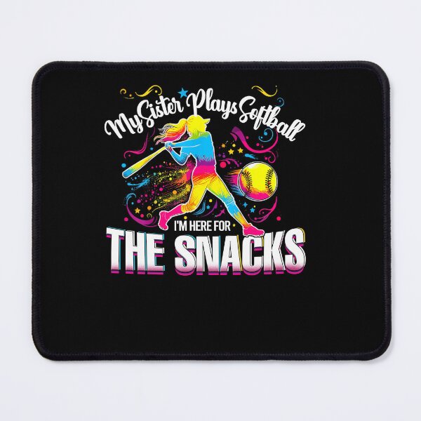 Item preview, Colorful Softball Sister Shirt – I'm Here for the Snacks designed and sold by TinaMDedrick.