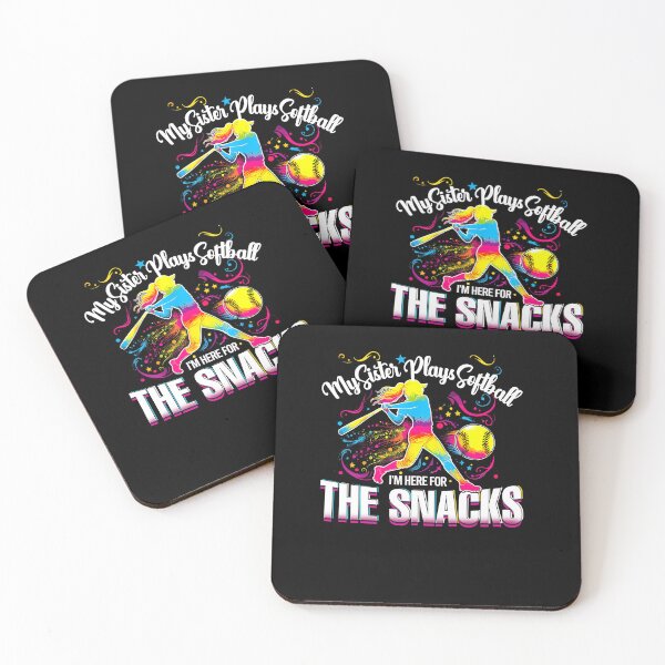 Item preview, Colorful Softball Sister Shirt – I'm Here for the Snacks designed and sold by TinaMDedrick.