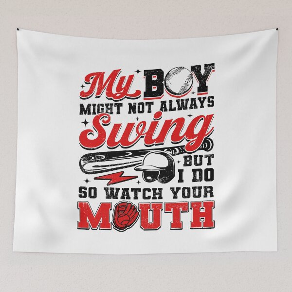 Item preview, My Boy Might Not Always Swing But I Do Baseball Mom designed and sold by wansilastomi.