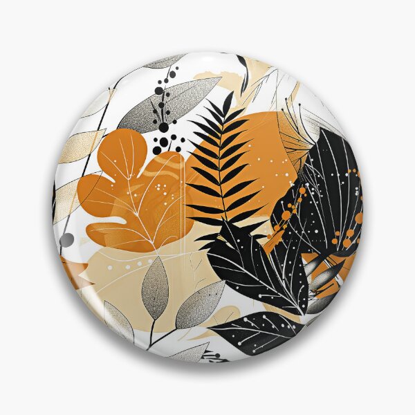 Item preview, Boho-Inspired Earth Tone Leaves Aesthetic Abstract Art designed and sold by DEC02.