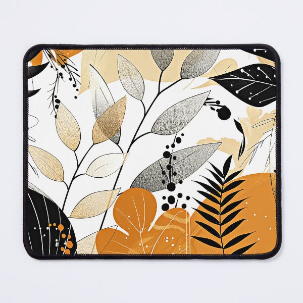 Item preview, Boho-Inspired Earth Tone Leaves Aesthetic Abstract Art designed and sold by DEC02.