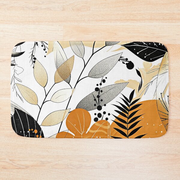 Item preview, Boho-Inspired Earth Tone Leaves Aesthetic Abstract Art designed and sold by DEC02.