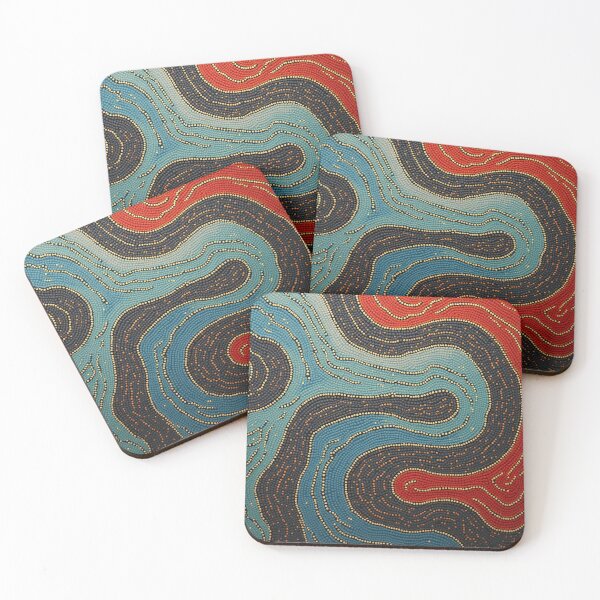 Item preview, Aboriginal Inspired Dot Art - With Two Rivers designed and sold by GrinGalore.