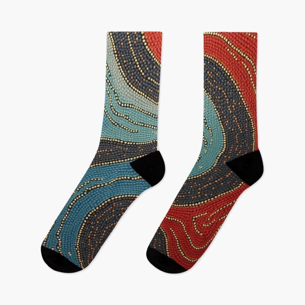 Item preview, Aboriginal Inspired Dot Art - With Two Rivers designed and sold by GrinGalore.