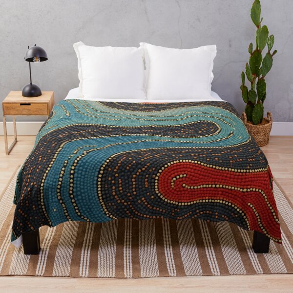 Item preview, Aboriginal Inspired Dot Art - With Two Rivers designed and sold by GrinGalore.