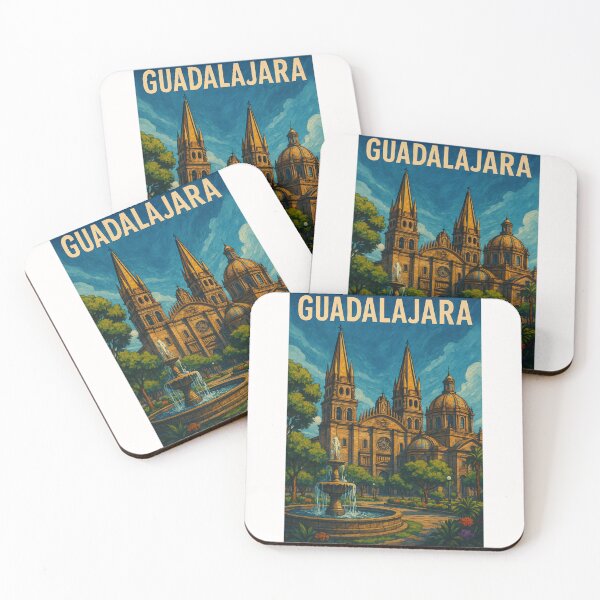 Item preview, Guadalajara Cathedral and Historic Fountain designed and sold by Places On Earth.