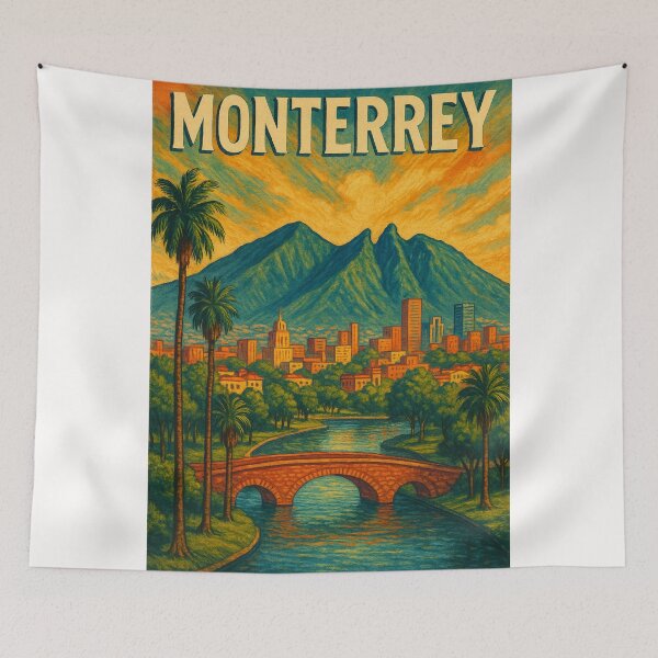 Item preview, Monterrey Bridge and Cerro de la Silla Vista designed and sold by Places On Earth.