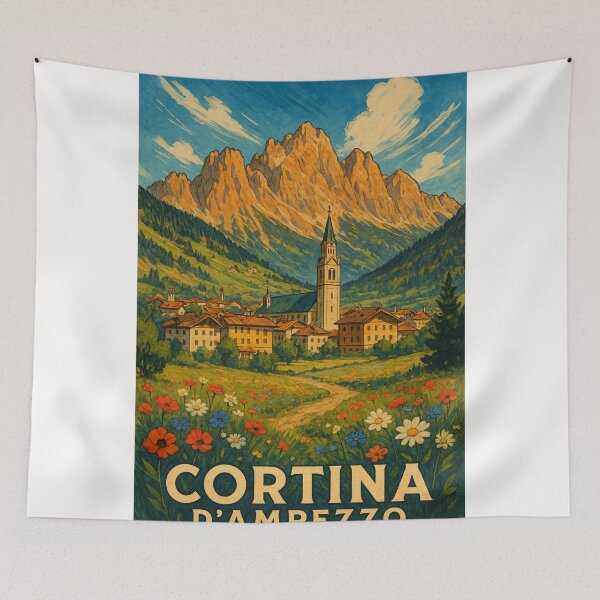 Item preview, Cortina d’Ampezzo Alpine Meadow with Dolomites designed and sold by Places On Earth.