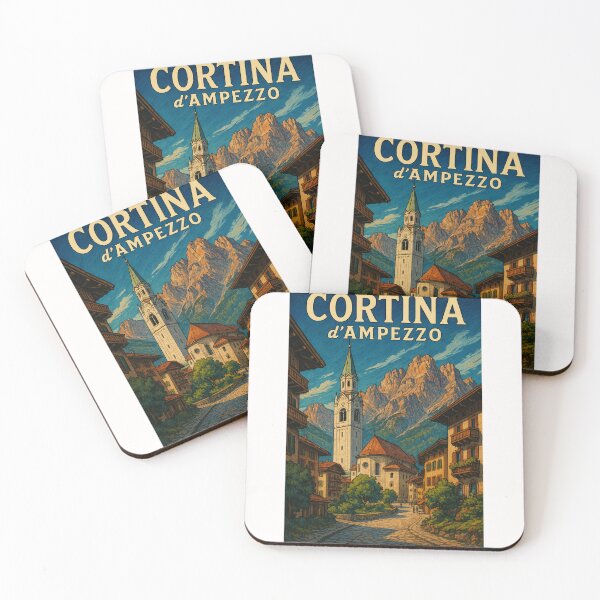 Item preview, Cortina d’Ampezzo Village and Bell Tower designed and sold by Places On Earth.