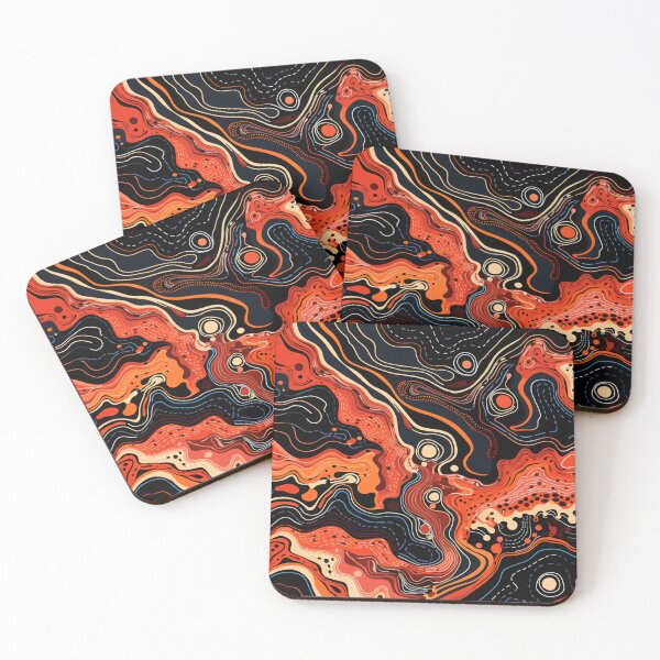 Item preview, Aboriginal Inspired Dot Art - Underground Lava Pathways designed and sold by GrinGalore.