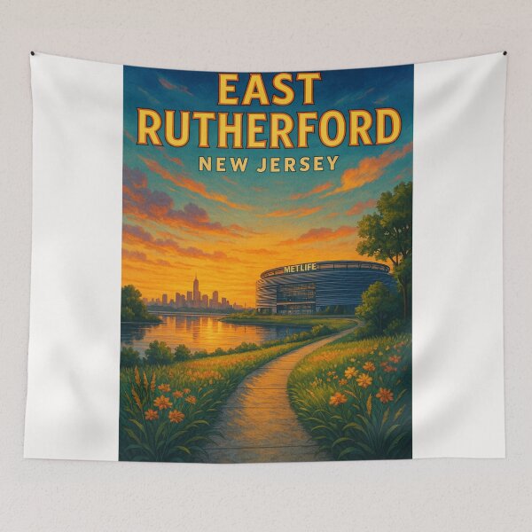 Item preview, East Rutherford Trail View to NYC and MetLife designed and sold by Places On Earth.