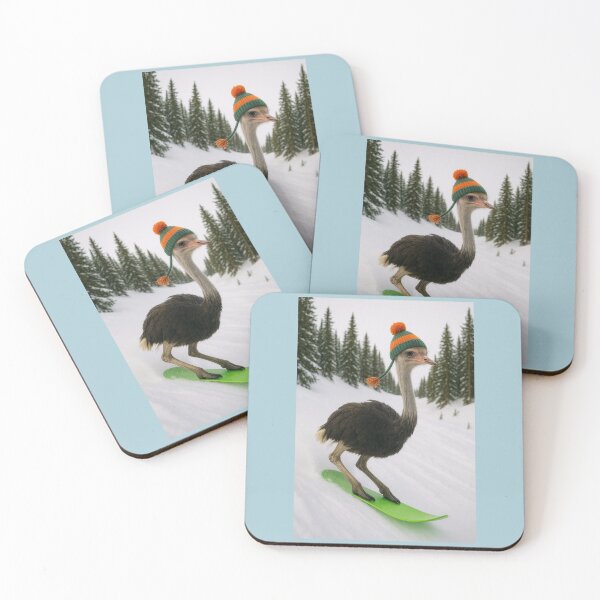 Item preview, Snowboarding Ostrich designed and sold by Tridentulus.